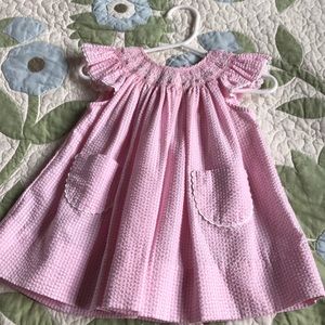 House of Hatten seersucker embroidered dress